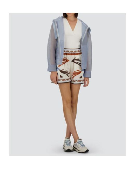 Herno White Summer Print Shorts