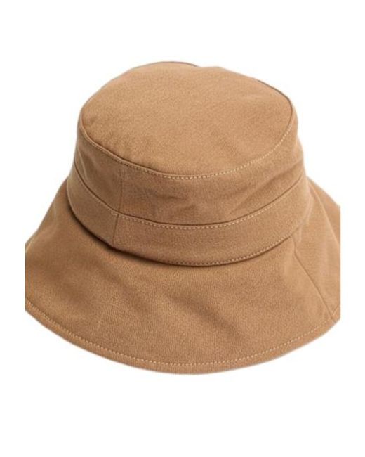 Moncler White Logo Gabardine Bucket Hat