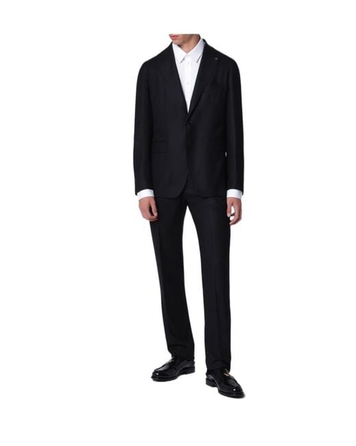 Tagliatore Black Single-Breasted Suit Set for men