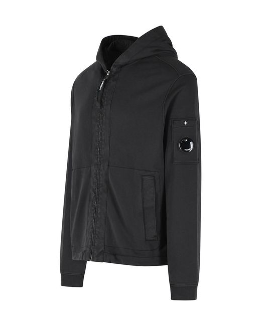 C P Company Blue Lens Zip-Up Hoodie for men