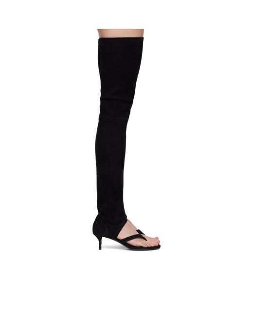Alaïa Black Stretch Suede 55 High Boots