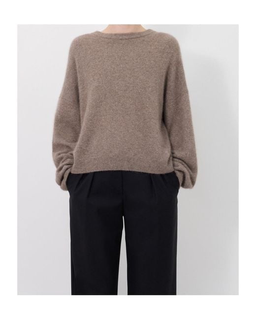 Loulou de Saison Gray Tristan Crewneck Knitwear