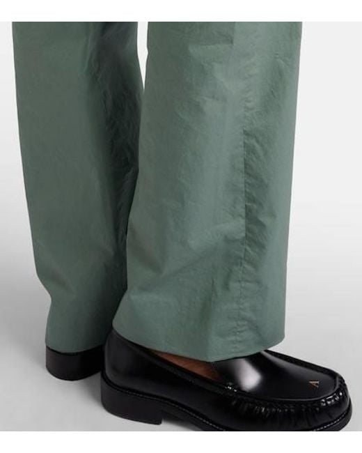 Acne Gray Cotton Twill Wide-Leg Pants