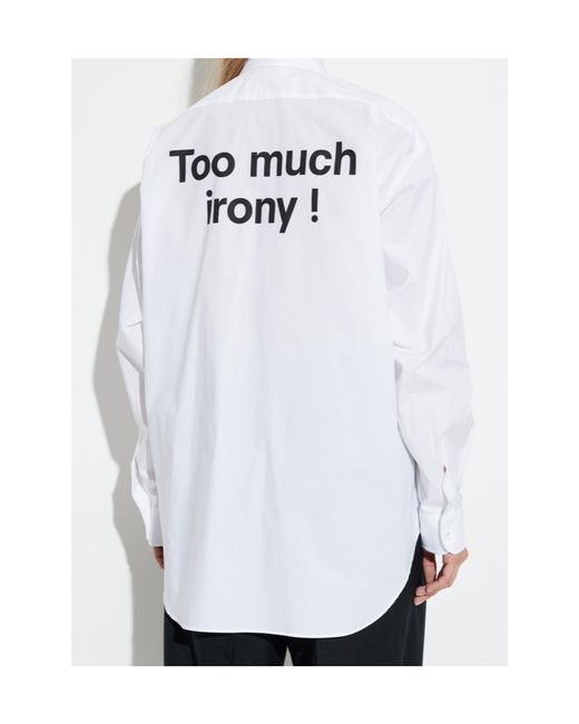 Moschino White Abstract-Print Shirt