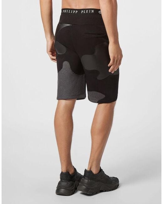 Philipp Plein Black Logo Detail Shorts for men