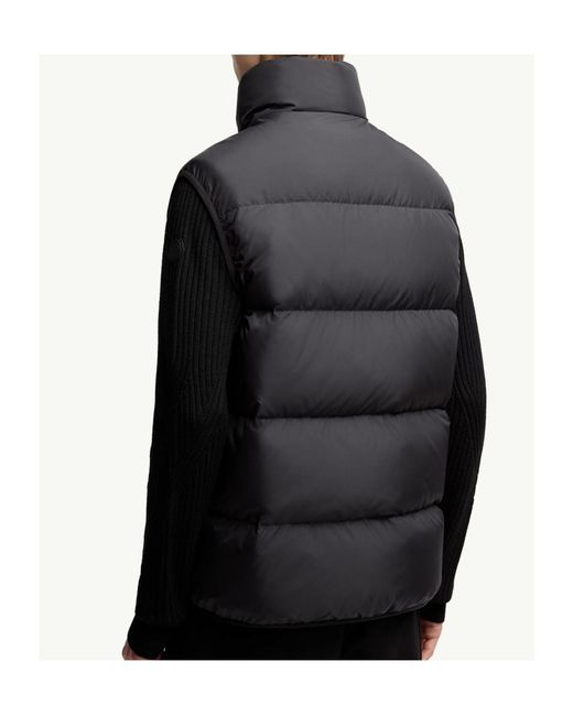 Moncler Black Gabas Down Vest for men
