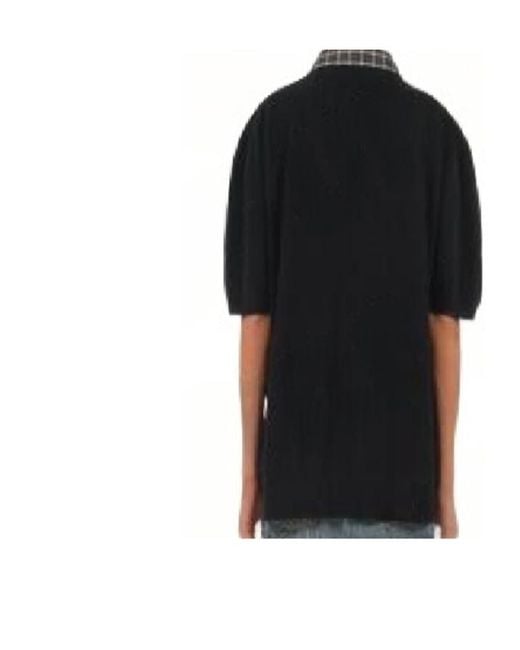 Miu Miu Black Short-Sleeved Knitwear