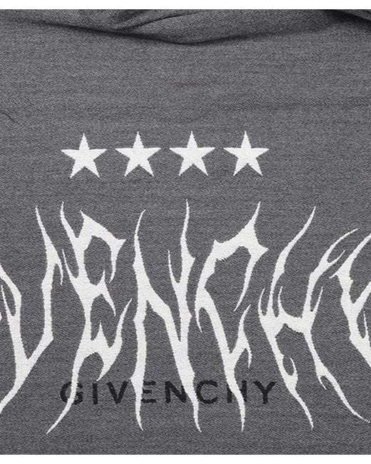 Givenchy Gray Pattern Scarf for men
