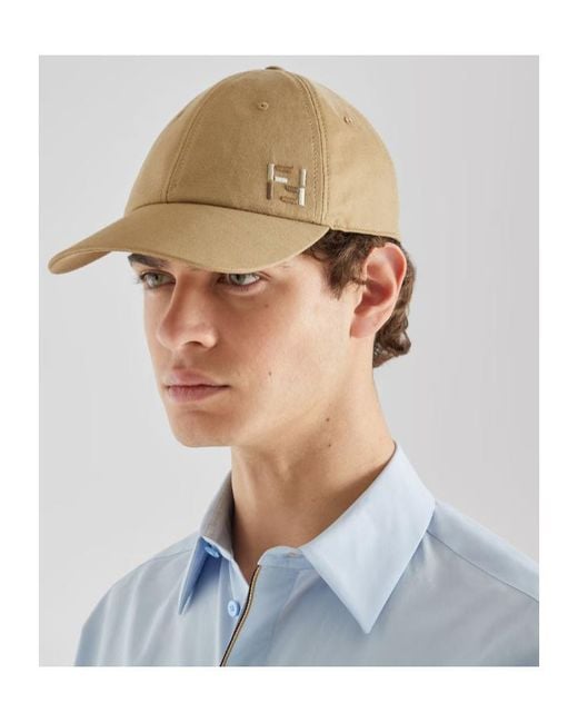 Fendi Natural Logo-Embroidered Baseball Cap for men