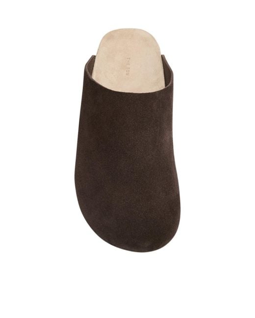 The Row Brown Hudson Two Slip-On Slides