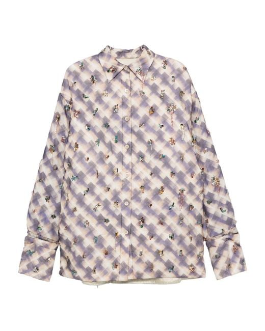 Dries Van Noten Gray Long Sleeve Shirt