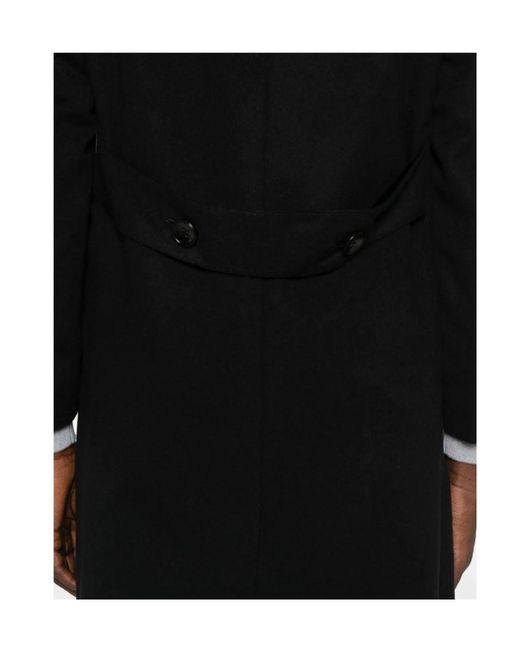 Kiton Black Long-Sleeved Coat for men