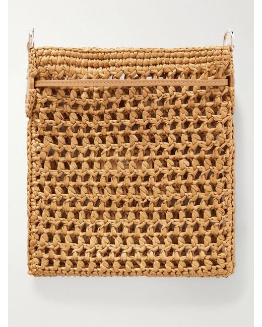 Tod's Metallic Woven Logo Strap Tote Bag