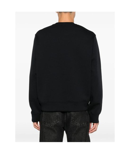 Emporio Armani Black Logo-Printed Crewneck Sweatshirt for men