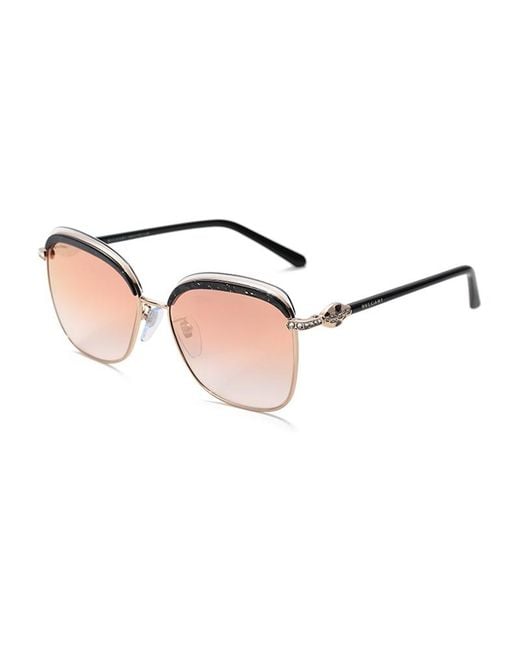 BVLGARI Pink Logo Sunglasses