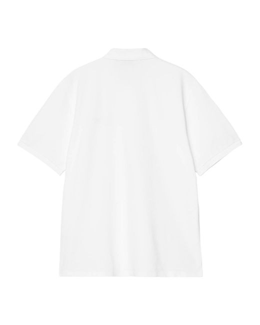 Carhartt White Short-Sleeved Polo Shirt for men