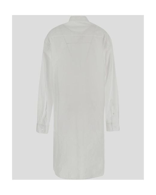 Ann Demeulemeester White Button-Up Long Shirt