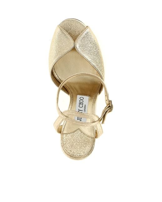 Jimmy Choo Metallic Sacora Heeled Sandals