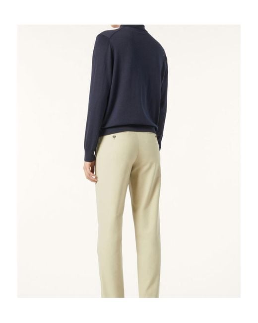 Loro Piana Blue Ice Wish Straight Hem Knitted Polo Shirt for men