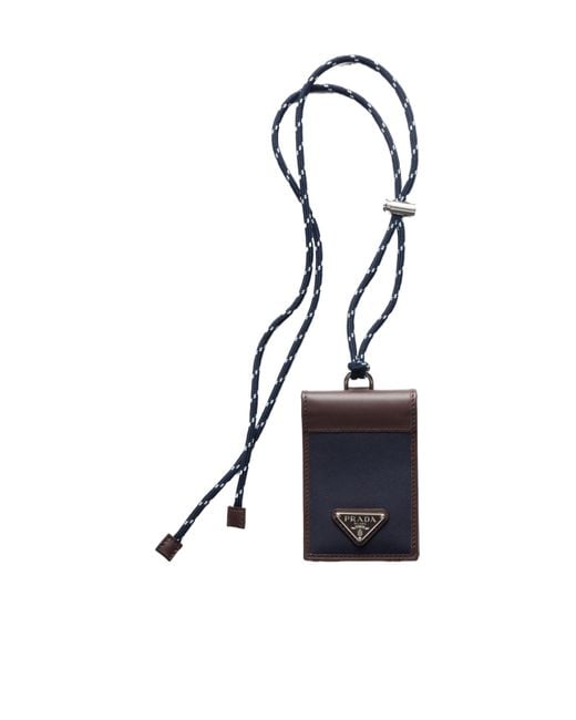 Prada Black Triangle-Logo Cardholder for men