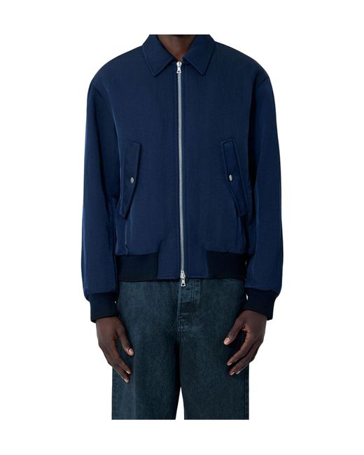 Dries Van Noten Blue Venlo Zip-Up Jacket for men