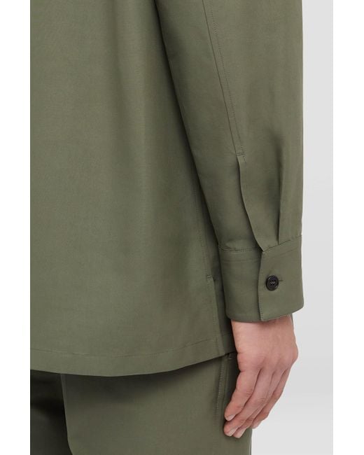 Jil Sander Green Long-Sleeved Shirt for men