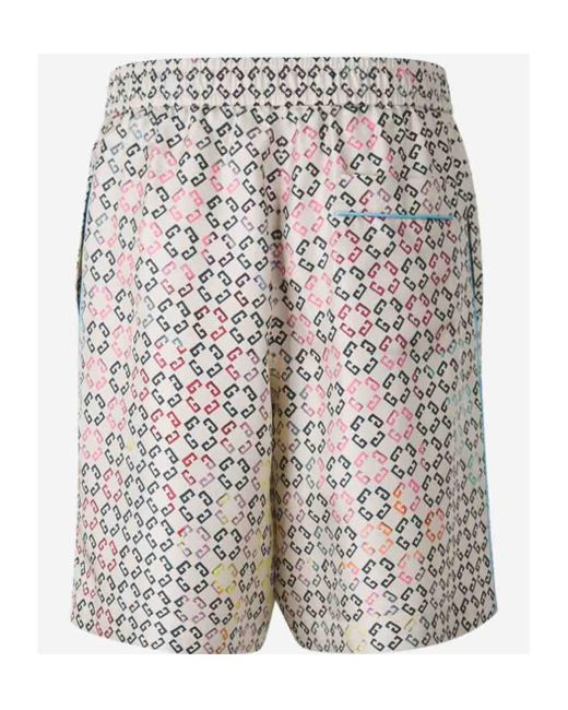 Givenchy Multicolor Logo Printed Drawstring Bermuda Shorts for men