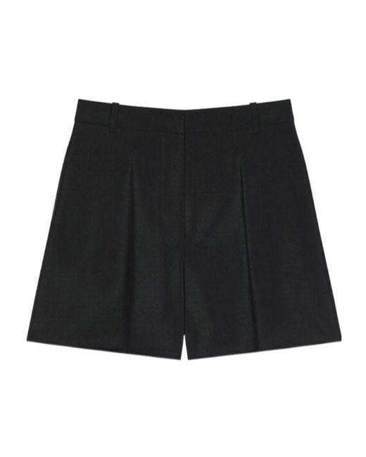 Givenchy Black Pleat Detailed Shorts