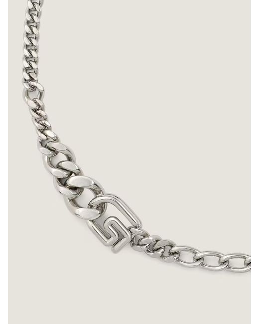 Givenchy Metallic Logo Plaque Chained Necklace for men