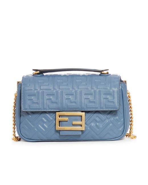 Fendi Blue Nappa Leather Bag