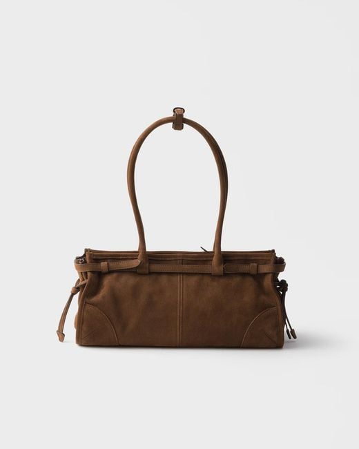 Prada Brown Bonnie Buckled Shoulder Bag