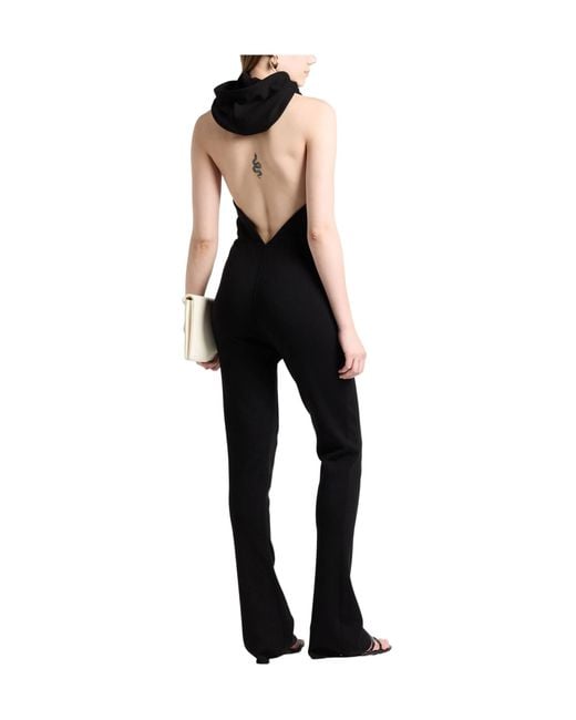 Saint Laurent Black Solid-Color Jumpsuit
