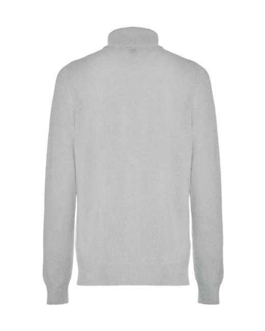 Malo Gray Turtleneck Straight Hem Jumper for men