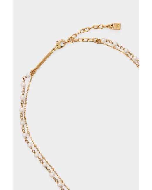DSquared² White Pendant Bead Necklace for men