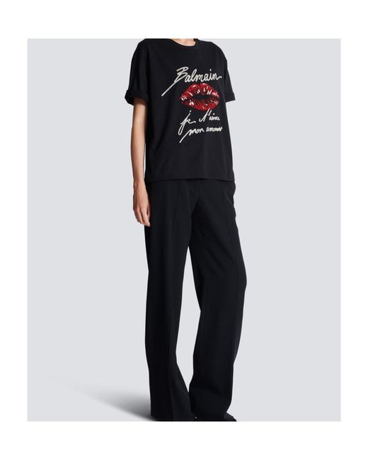 Balmain Black T-Shirts