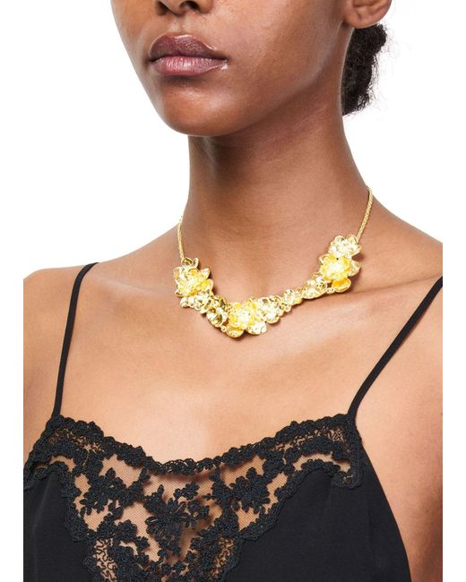 Chloé Metallic Chloé Bouquet Necklace