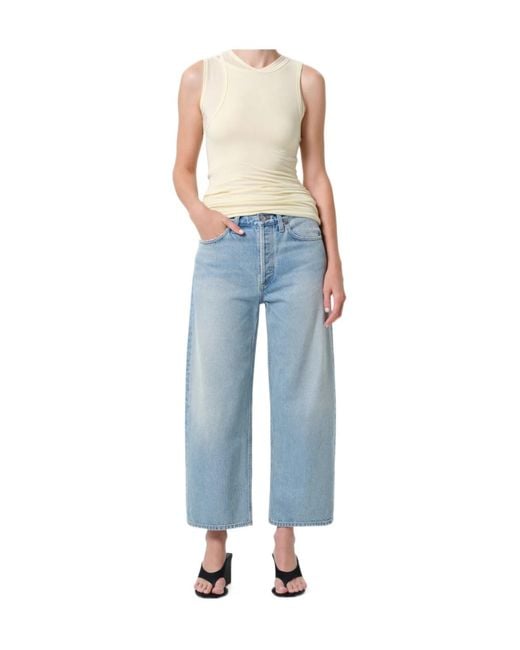 Agolde Blue Arc Wide-Leg Jeans