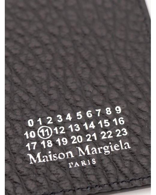 Maison Margiela Black Logo Printed Card Holder for men
