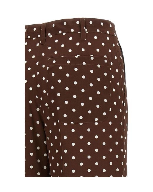 P.A.R.O.S.H. Brown P.A.R.O..H. Sbillo Polka Dot Printed Pants