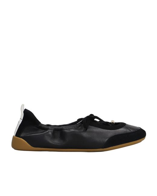 Chloé Black Chloé Kick Lace-Up Ballet Flats