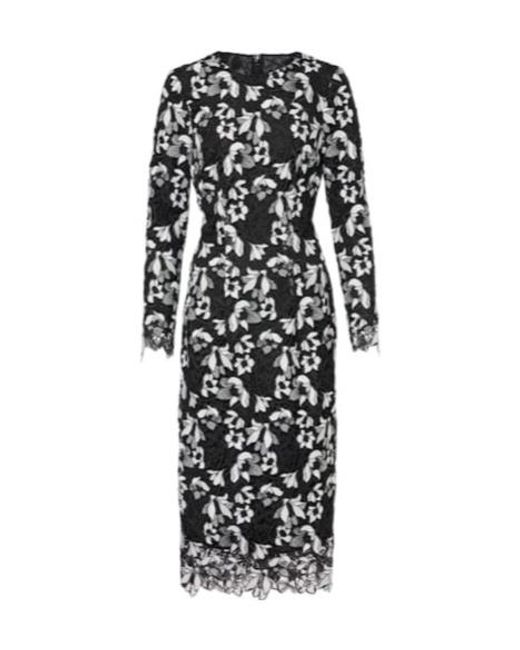 Monique Lhuillier Black Satin Gown