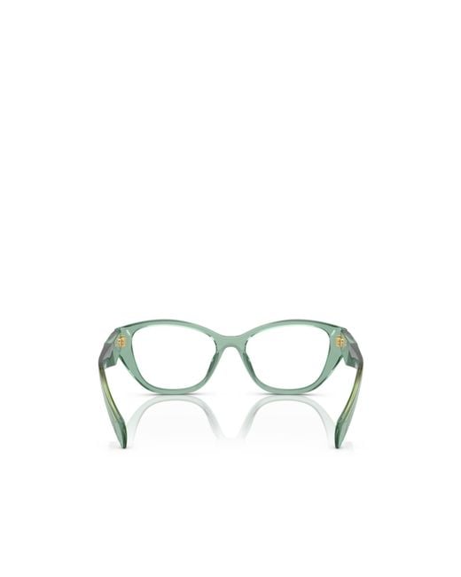 Prada Metallic Eyewear Cat-Eye Glasses