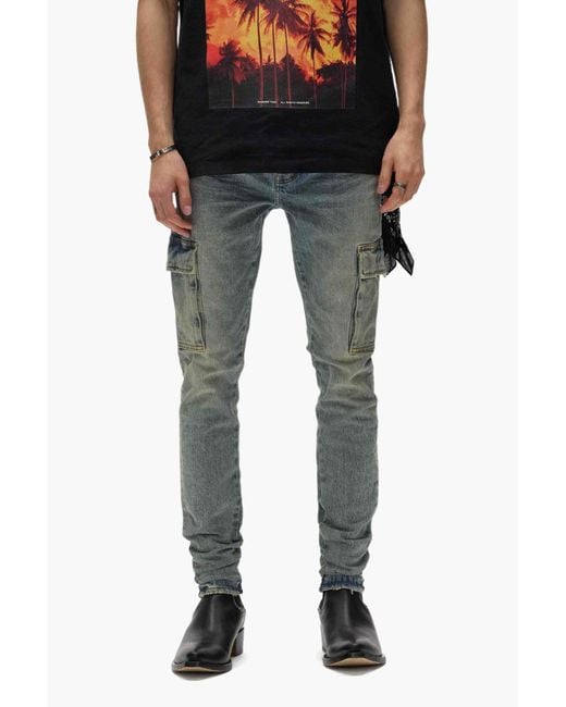Purple Brand Blue Belt Loop Jeans for men