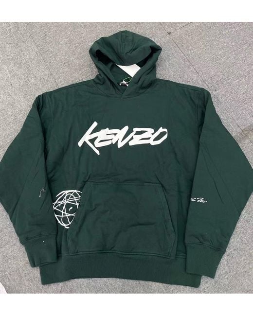 KENZO Green X Futura 2000' Padded Hoodie for men