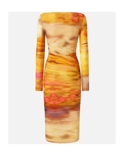 Pinko Orange Midi Dresses