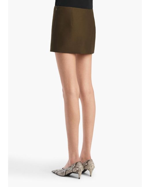 Khaite Brown Jett Mini Skirt