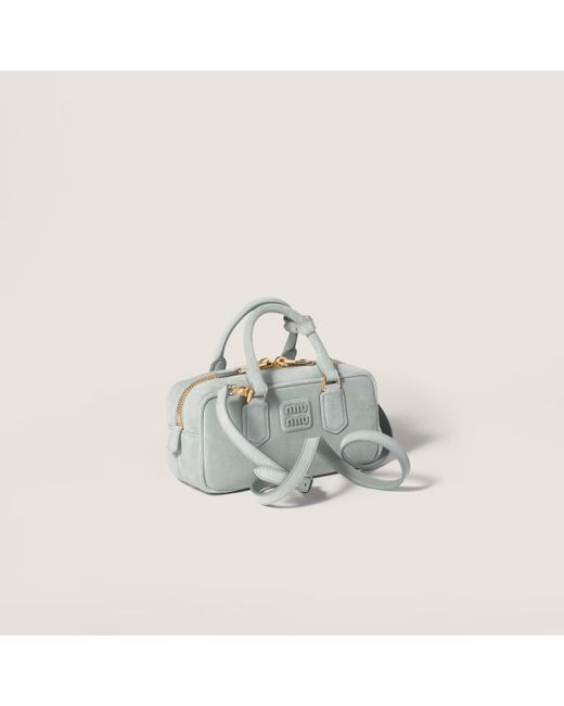 Miu Miu Gray Arcadie Zipped Tote Bag