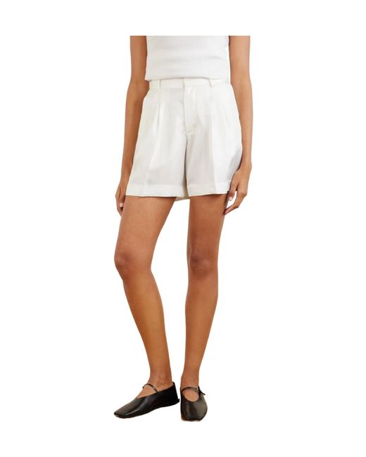 Lisa Yang White Pleated Shorts