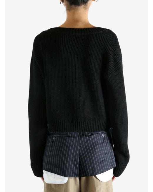 Vetements Black Mini V-Neck Cardigan