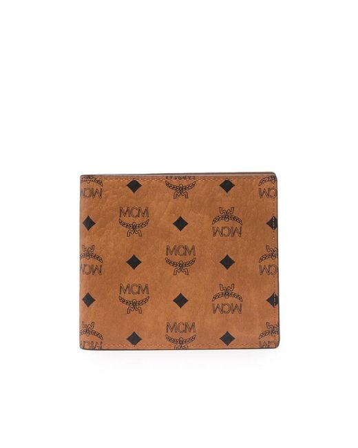 MCM Brown Logo Wallet for men